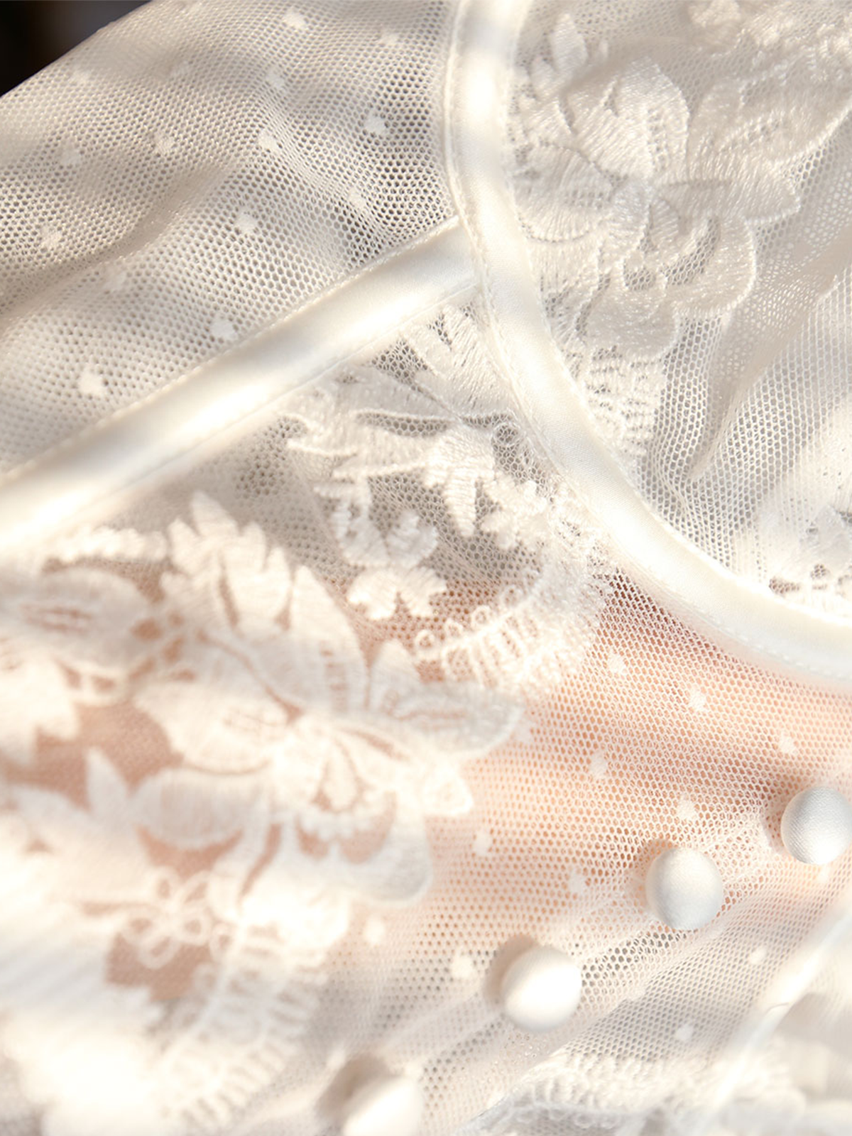Seraphine | Sheer Floral Lace Mesh Corset Crop