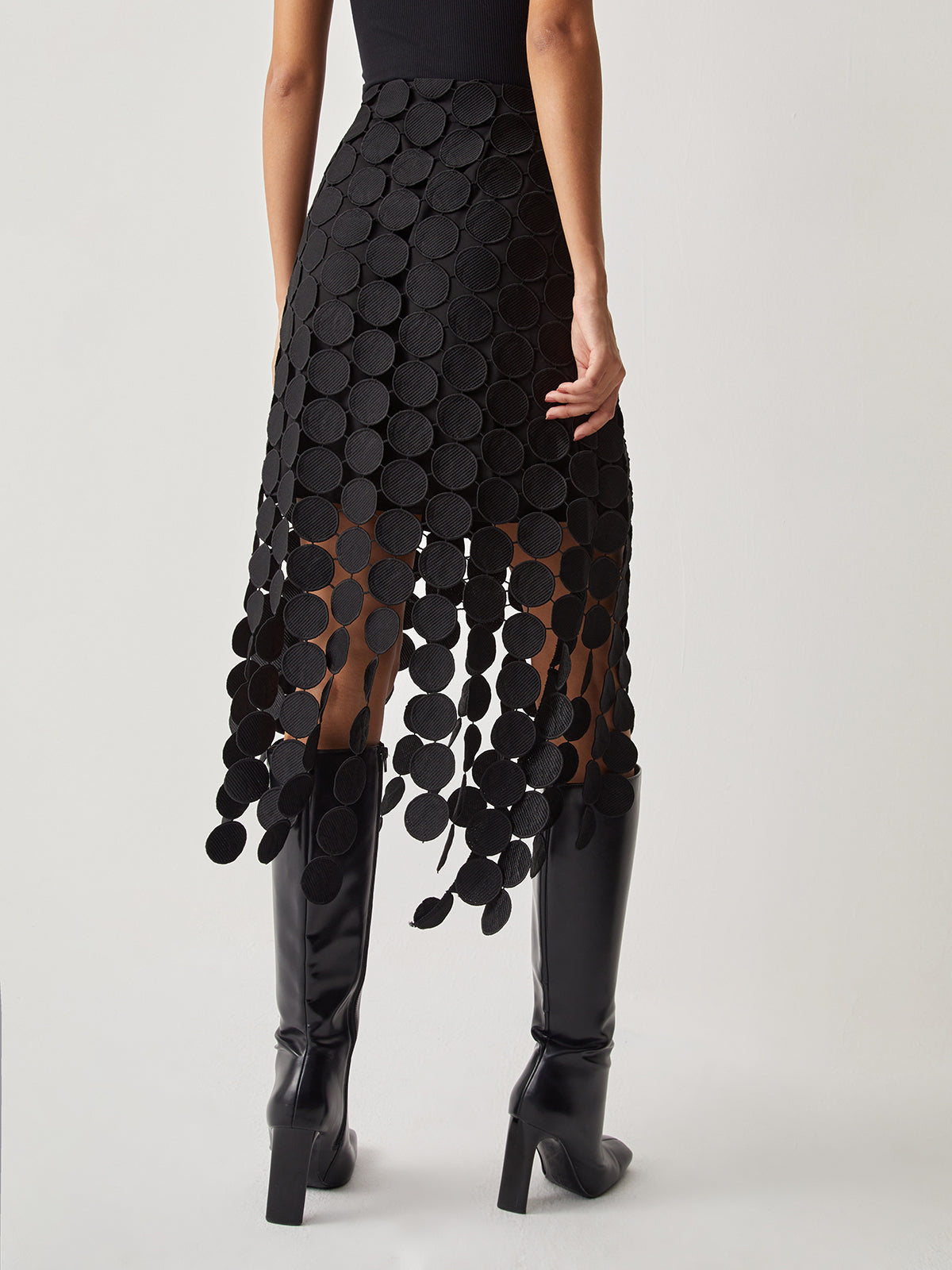 Siena |Double-Layer Laser-Cut Multi-Circle Skirt