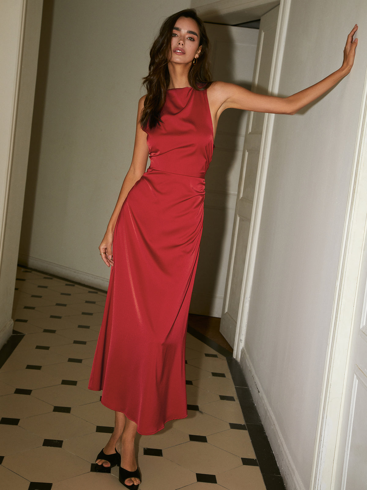 Sunday Muse | Satin Whisper Backless Dress