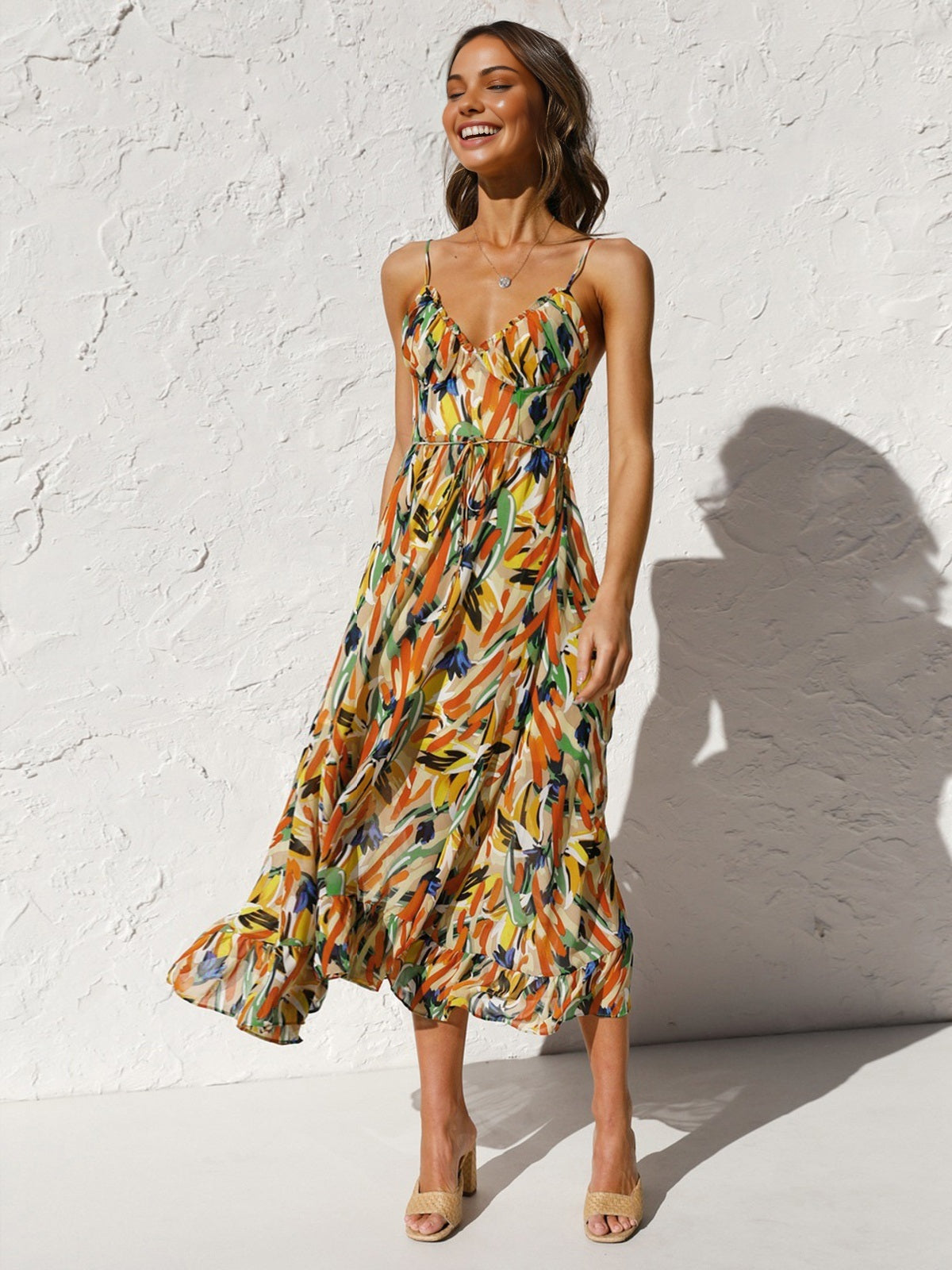 Frosta | Sunset Bloom Midi Dress