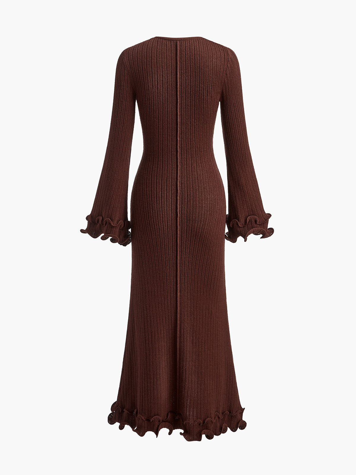 Auretta | Ruffle Drawstring Knit Dress