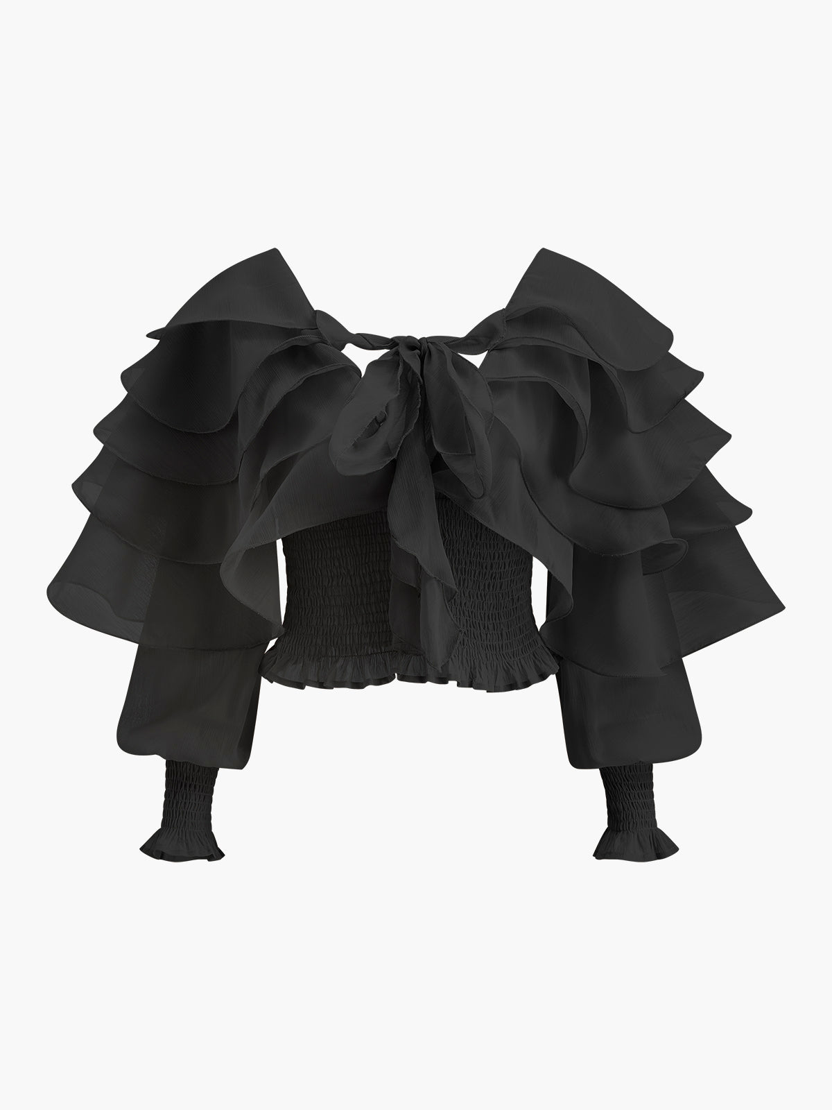 Nyra | Flowy Chiffon Ruffle Top