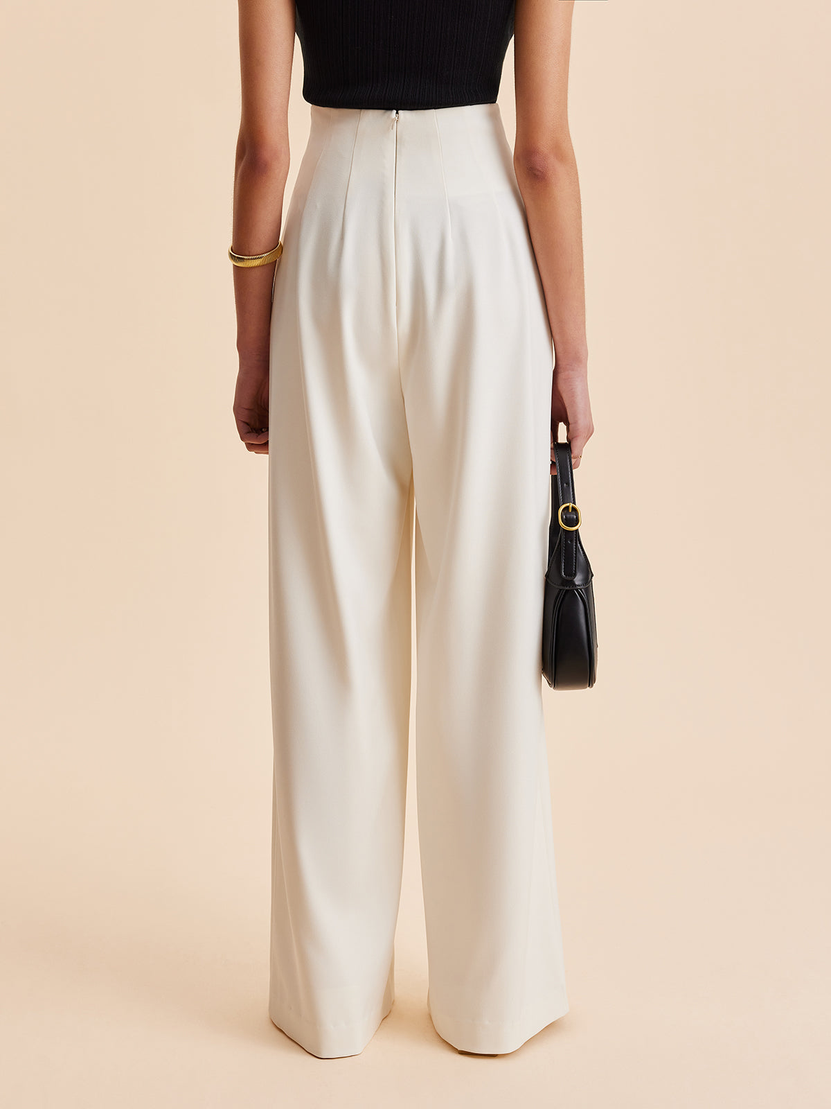 Emma | Sparkle High-Waist Wide-Leg Trousers