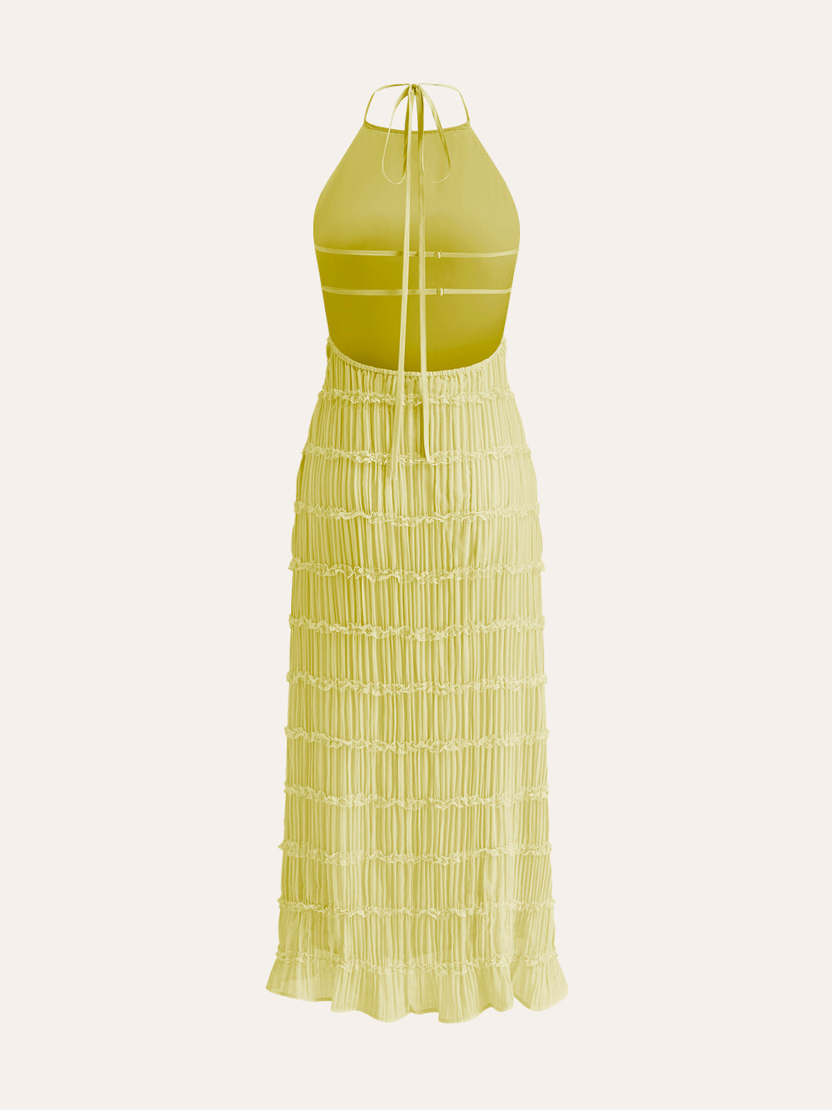 Celeste | Ruffle Charm Halter Dress