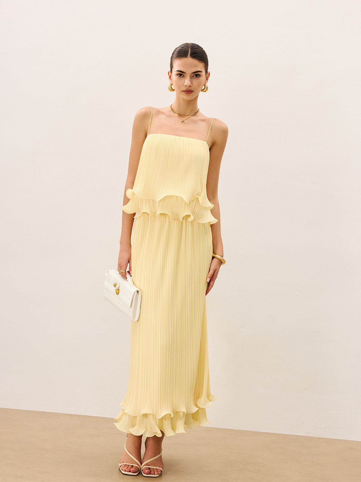 Liora | Pleated Ruffle Two-Piece Set