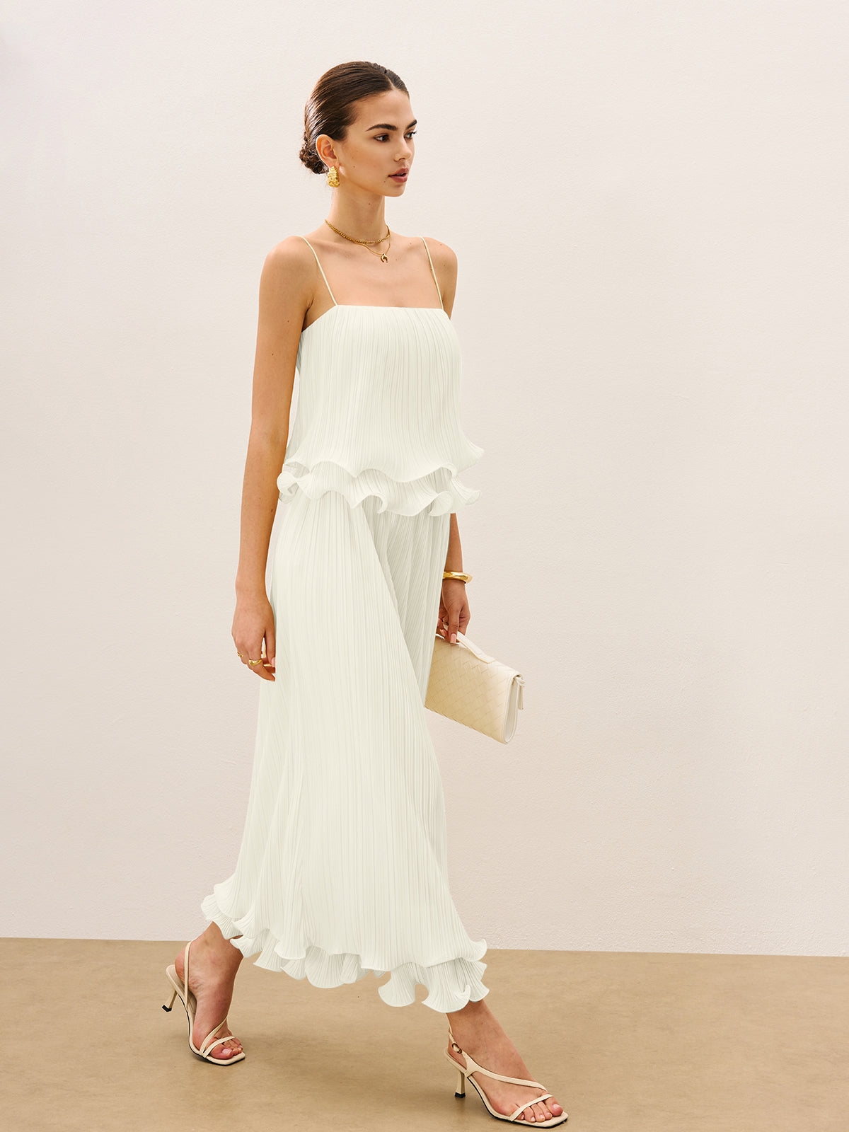 Liora | Pleated Ruffle Two-Piece Set