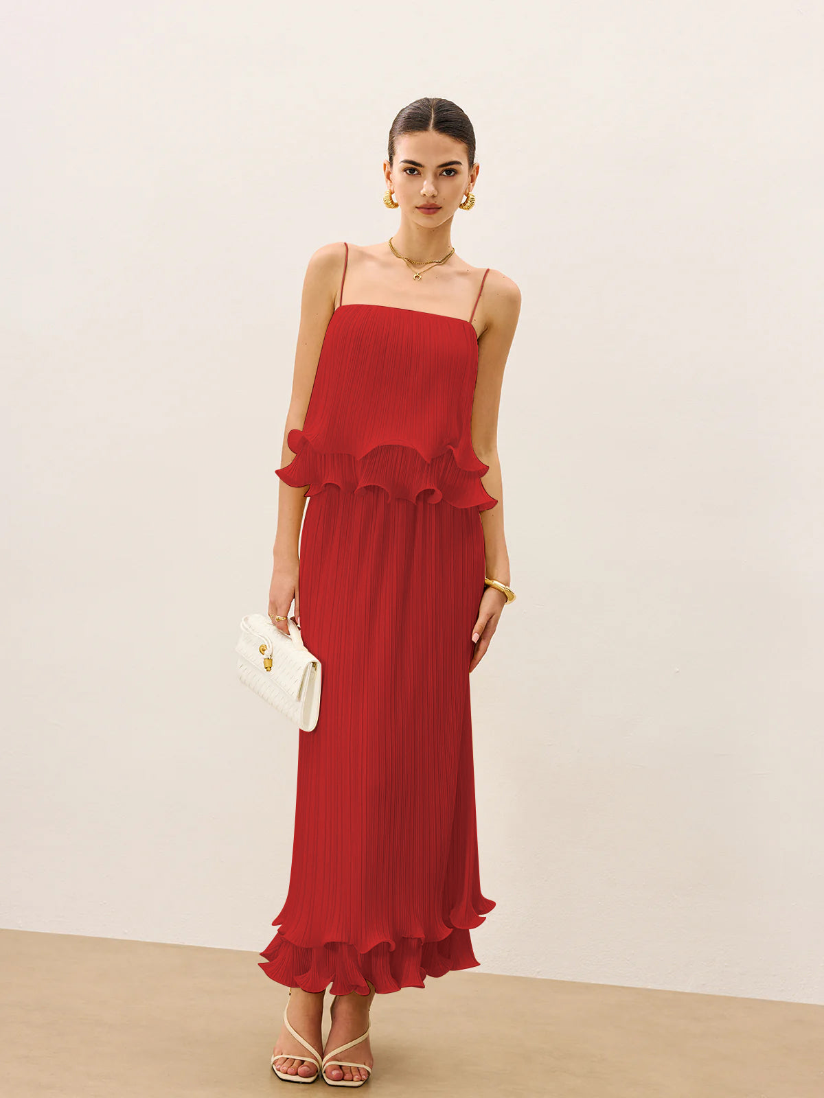 Liora | Pleated Ruffle Two-Piece Set