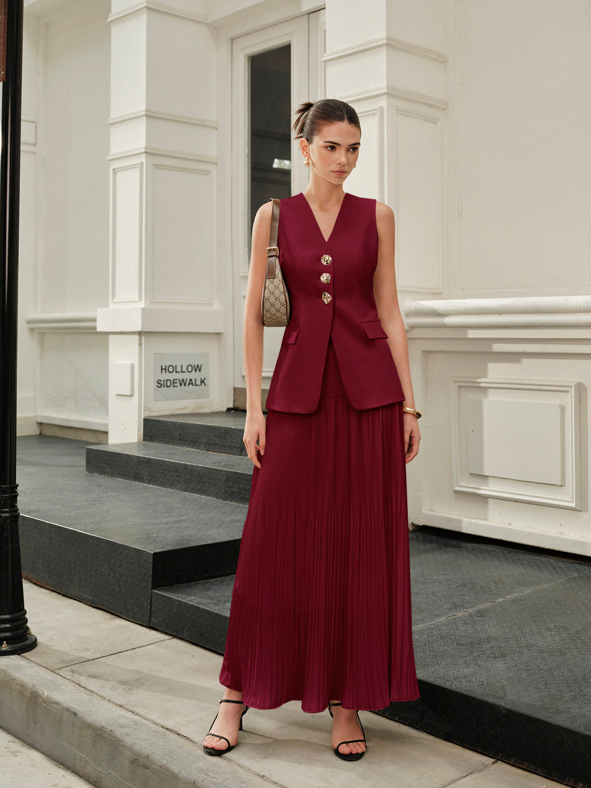 Ela | Mid-Rise Pleated Skirt