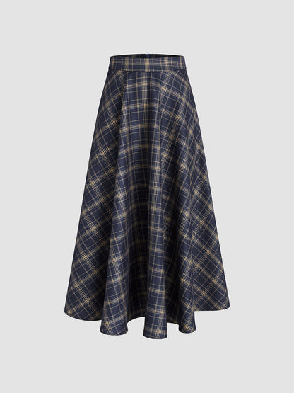 Lara | Tartan-Inspired Maxi Skirt