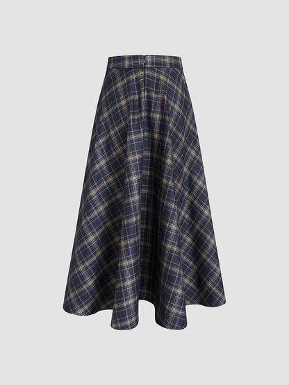 Lara | Tartan-Inspired Maxi Skirt