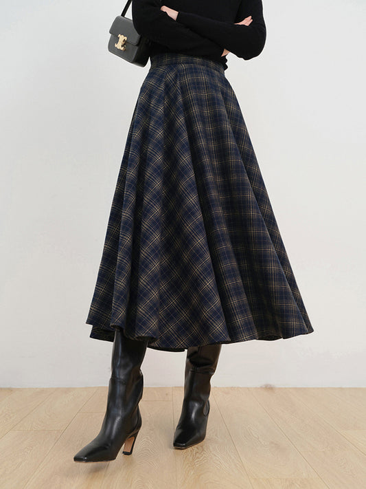 Lara | Tartan-Inspired Maxi Skirt