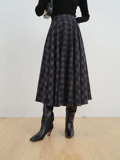 Lara | Tartan-Inspired Maxi Skirt