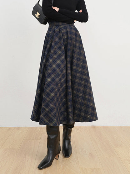 Lara | Tartan-Inspired Maxi Skirt