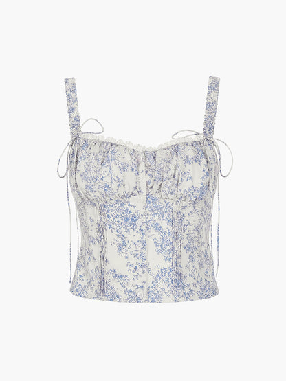 Lily | Petal-Print Slip Top