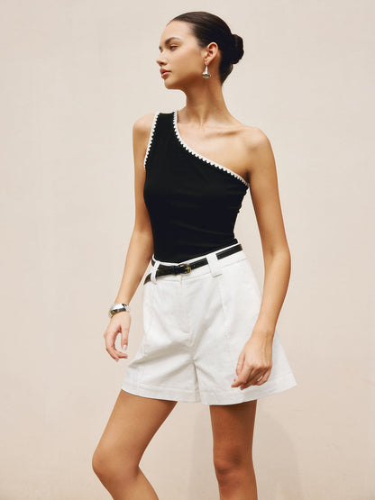 Vera |  Single-Shoulder Sleeveless Top