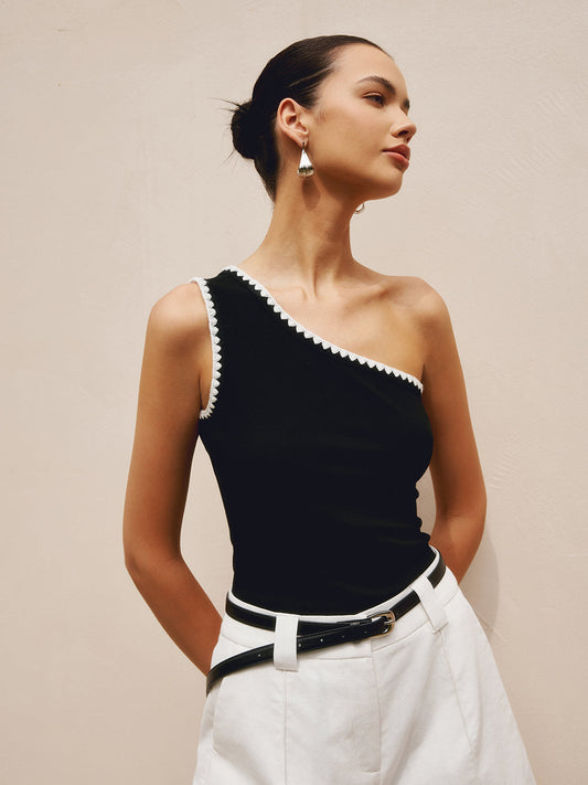Vera |  Single-Shoulder Sleeveless Top