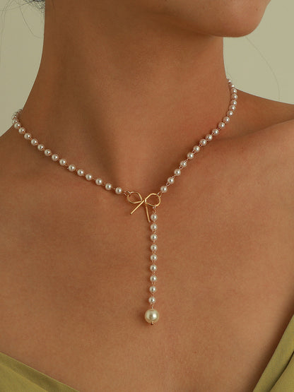 Grace Knot Pearl Necklace