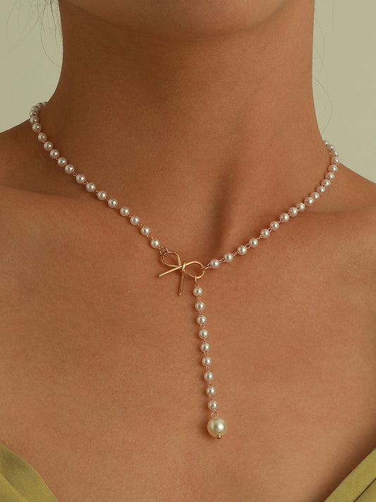 Grace Knot Pearl Necklace