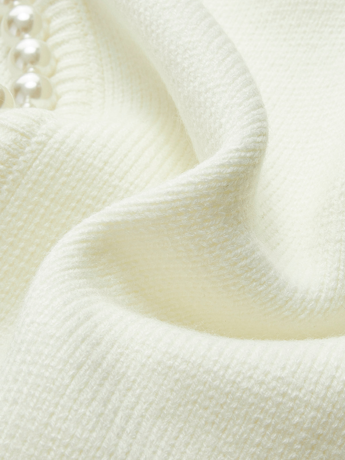 Velra | Raw Hem Pearl Embellished Cardigan