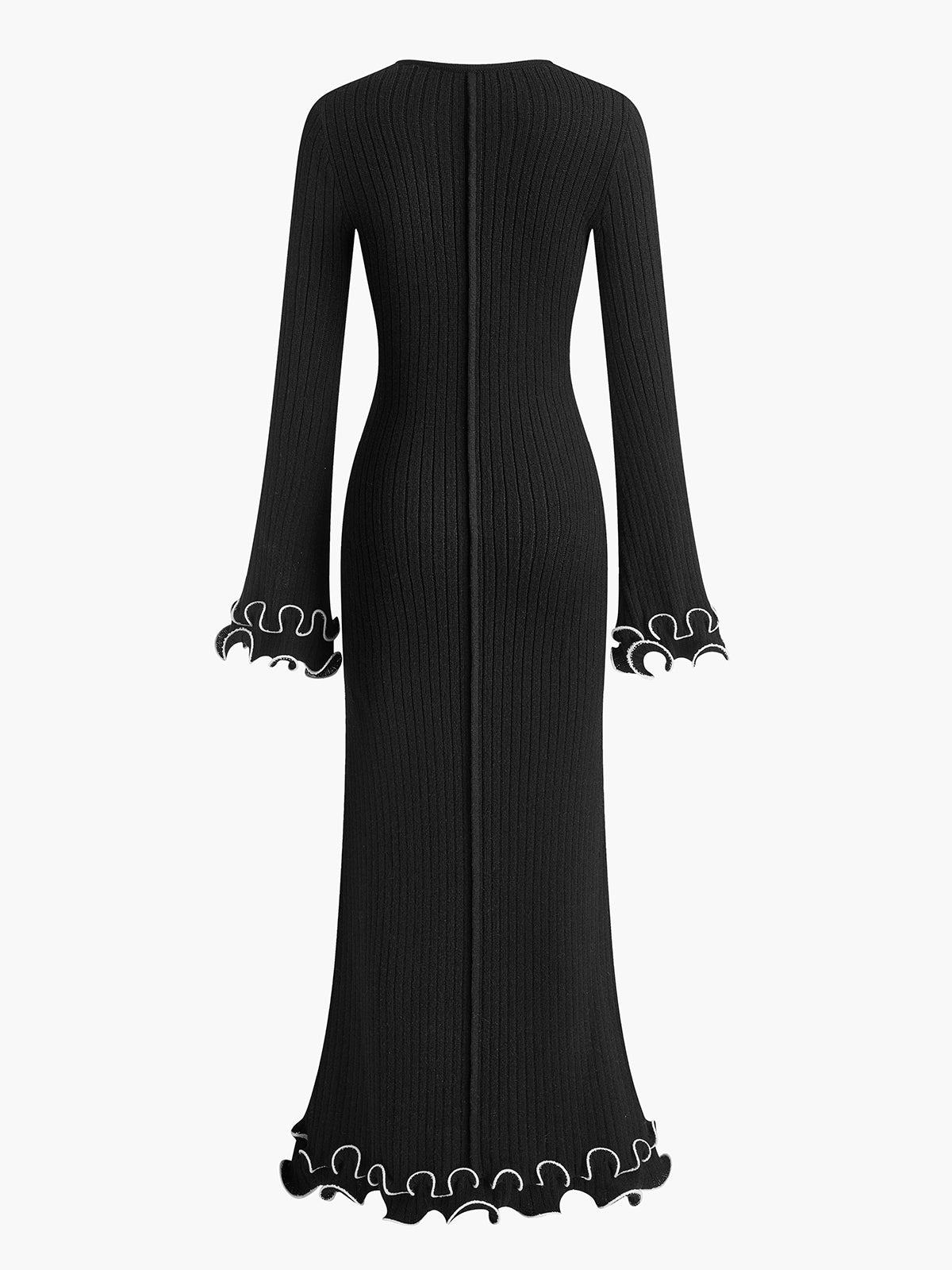 Auretta | Ruffle Drawstring Knit Dress