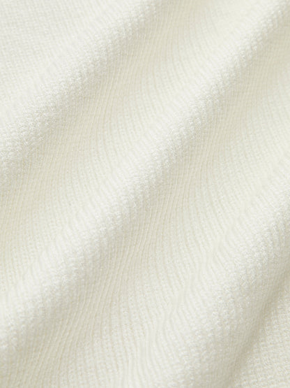 Ira |Crossover Collar Cold-Shoulder Knit