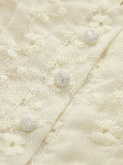 Roselune | Floral Lace Peplum Blouse