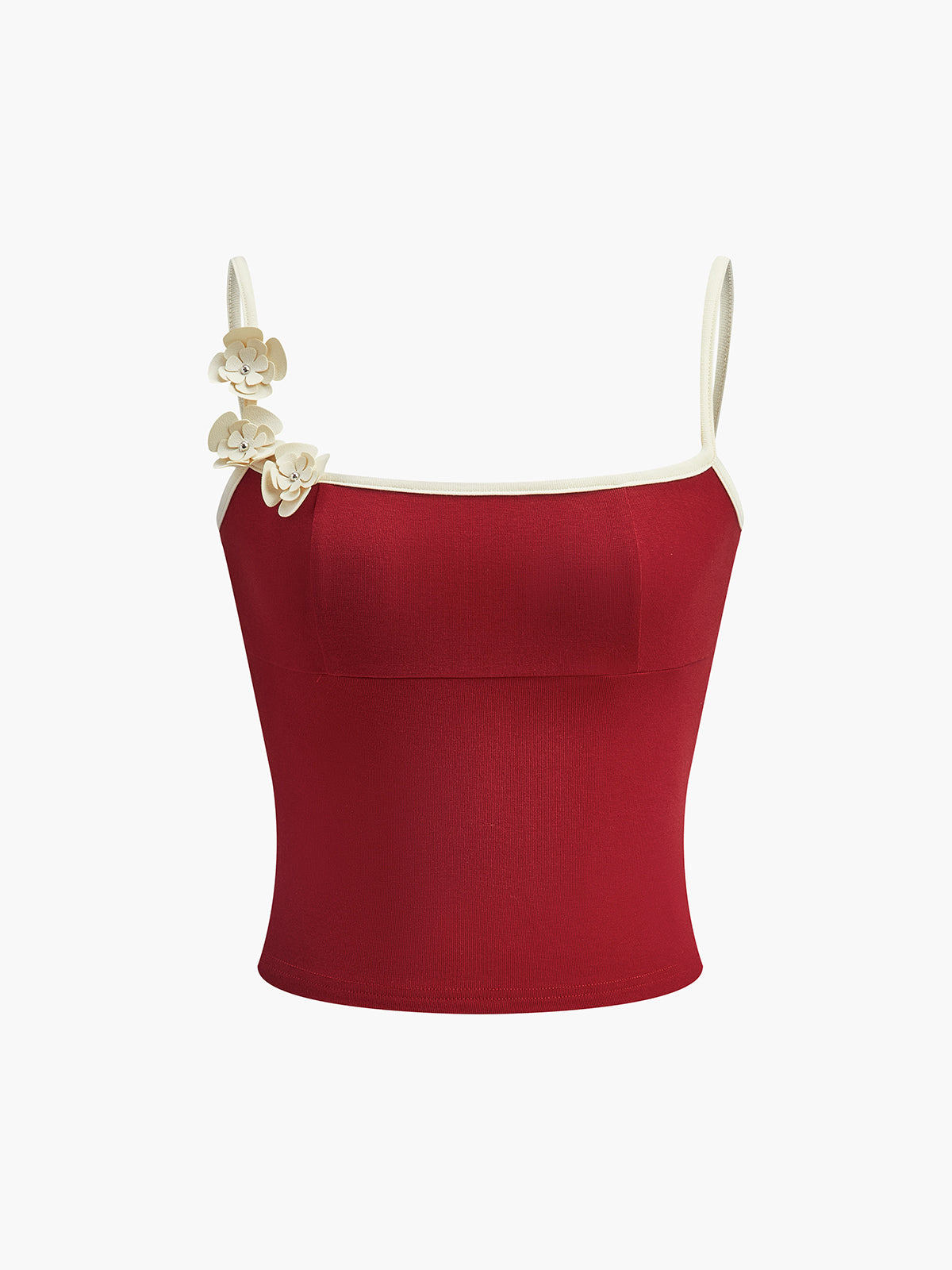 Nerina | Contrast-Edged Floral Cami Top