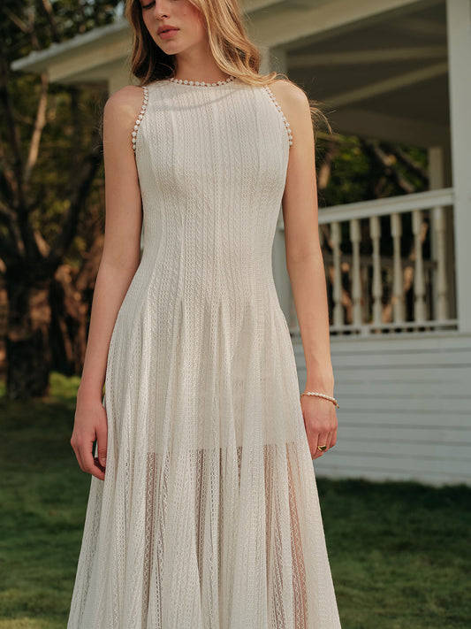 Ivy | Lace Veil Sleeveless Dress