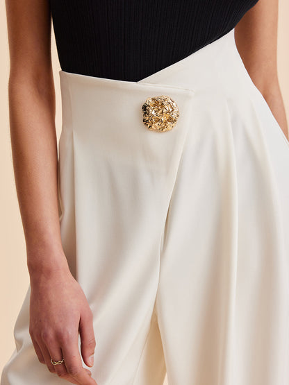 Emma | Sparkle High-Waist Wide-Leg Trousers