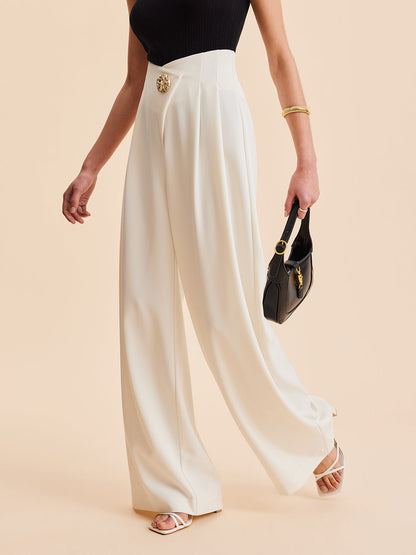 Emma | Sparkle High-Waist Wide-Leg Trousers