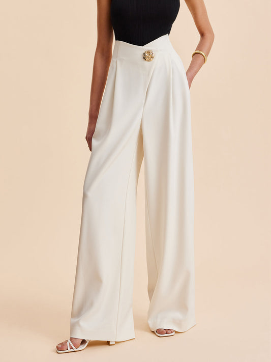 Emma | Sparkle High-Waist Wide-Leg Trousers