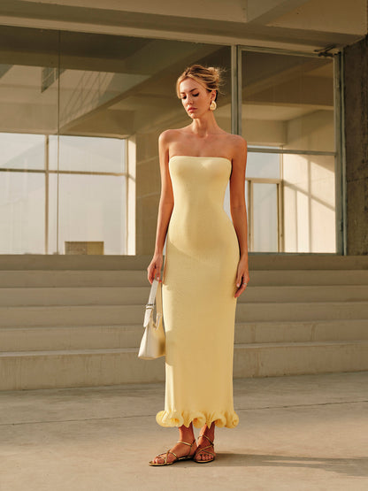 Valette | Ruffled Elegance Cutout Dress