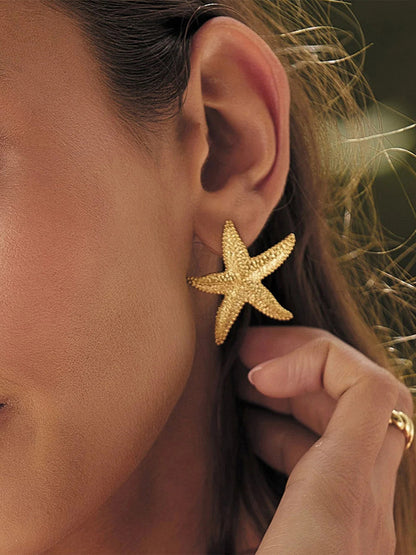 SeaGleam | Gold Starfish Earrings