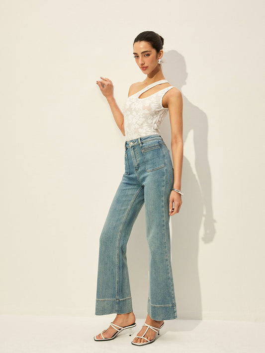 Eli | Mid-Rise Denim Jeans with Pockets