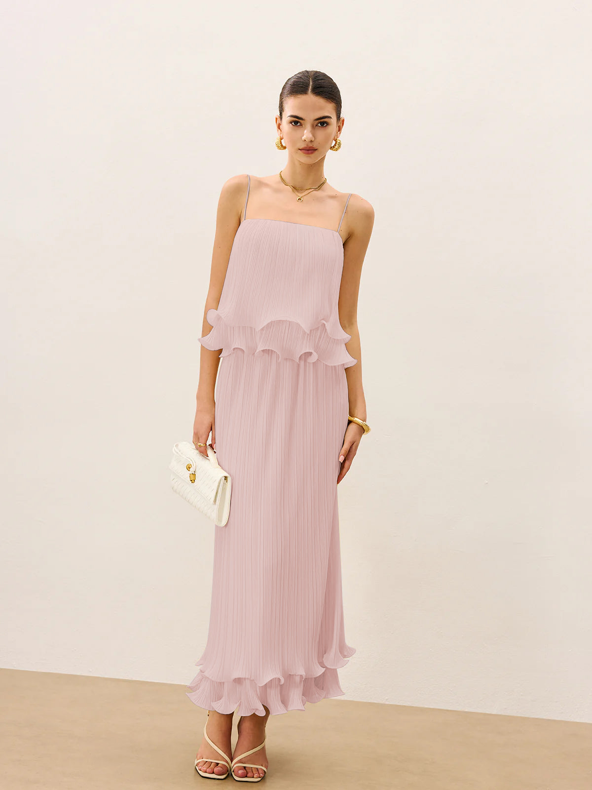 Liora | Pleated Ruffle Two-Piece Set