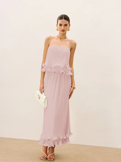 Liora | Pleated Ruffle Two-Piece Set