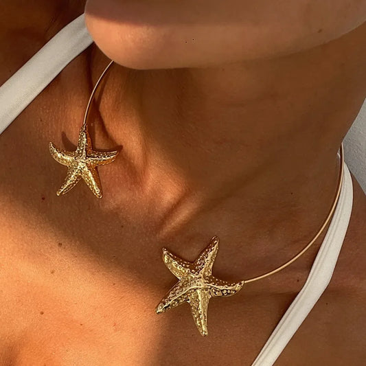 StarShell Co. | Gold Starfish Shell Adjustable Necklace